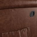 Ver imagem 7 de Poltrona do Papai Reclinável Sala de Cinema Barcelona Glider Manual Giratória Pu Marrom Brilho G23 e
