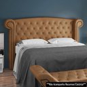 Ver imagem 2 de Cabeceira Cama Box Queen 160cm Provença P02 Sintético Caramelo - Mpozenato