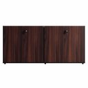 Ver imagem 5 de Armário Baixo 158,5cm Duplo com 4 Portas Tampo Embutido Corporate Marrom/Nogal/Preto