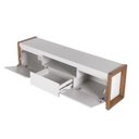 Ver imagem 2 de Rack para Tv até 75 Polegadas 2 Portas 1 Gaveta Bristol Off White e Naturale 225cm