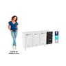 Gabinete P/pia Cozinha Balcão Star New Aço 3 Portas e 4 Gavetas S/tampo 160cm Branco - Telasul - 2
