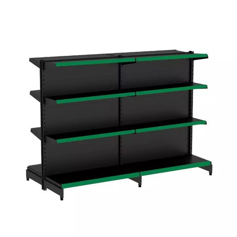 Gondola Centro 137 Fit Ate 2 Metros Preto 16 Bandeja Pe Verde