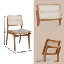 Ver imagem 4 de Sala de Jantar Mesa Ellis 220cm Madeira Tampo com Vidro com 8 Cadeiras Eva Premium