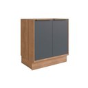 Ver imagem 1 de Balcão Cozinha P/ Cooktop Versalis Ph 3040 C/ 2 Portas S/ Tampo 80cm Freijo/grafite - Herval