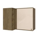 Ver imagem 1 de Aéreo de Cozinha de Canto 98x59cm com 1 Porta Linha Modulada Curve N647 Kappesberg - Nogueira/macada