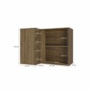 Ver imagem 3 de Aéreo de Cozinha de Canto 98x59cm com 1 Porta Linha Modulada Curve N647 Kappesberg - Nogueira/macada