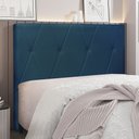 Ver imagem 6 de Cabeceira Para Cama Box Queen Aquilla 160cm Veludo - SSX Multicoisas Spezzia Azul Marinho