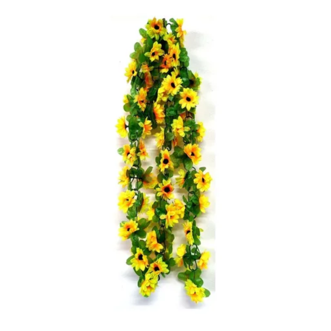Corrente com 72 Flores de Girassol Artificial 190cm - 4
