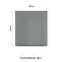 Ver imagem 4 de Armário Aéreo Madesa Lux 60cm 1 Porta Branco Cinza