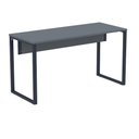Ver imagem 1 de Mesa Escritório P25 Tub Pandin 120 Cm (larg) Tampo Mdp Grafito Pé Aço Tubular Azul Del Rey