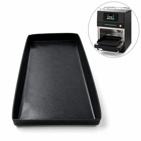 Bandeja Antiaderente em Fibra de Vidro 28x18x2,5cm Preta - Mezza