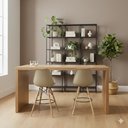 Ver imagem 6 de Kit 2 Banquetas Saarinen Fendi Base Madeira Apoio de Pés Bar Bancada Bistrô Cozinha - La Mobilia