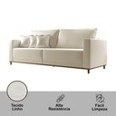 Ver imagem 6 de Sofá Djon 02 Módulos de 90cm B20cm Meu Sofá Online A302 Linho Branco