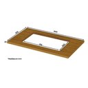Ver imagem 2 de Tampo P/ Balcão Cozinha Gabinete Cooktop 80x53cm Nature - Henn