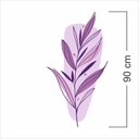 Ver imagem 3 de Adesivo Floral Boho Roxo Estilo Nórdico 47x90 Minimalista Mod.03