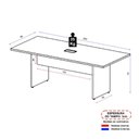 Ver imagem 3 de Mesa de Escritório Reunião 200cm com Caixa de Tomadas Multimóveis CR25334