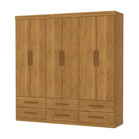 Guarda-Roupa Havana 6 Portas 6 Gavetas Multimóveis CR35552 Cinamomo