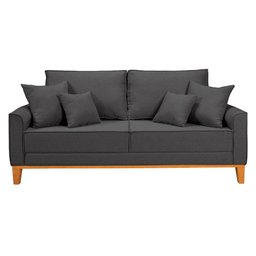 Conjunto Sofá Living Beny 2 e 3l Base Madeira Linho - 3