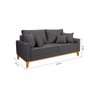 Conjunto Sofá Living Beny 2 e 3l Base Madeira Linho - 9