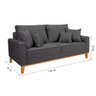 Conjunto Sofá Living Beny 2 e 3l Base Madeira Linho - 8