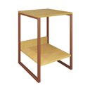 Ver imagem 3 de Mesa Cabeceira Lateral de Cama Industrial Canela Tókio Base Cobre