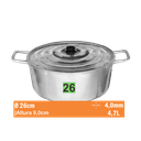 Ver imagem 1 de Cacarola aluminio batido nr 26 aluminio jalice 1-01-26