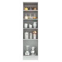 Ver imagem 3 de Paneleiro Madesa Agata 60 cm 3 Portas Branco/Cinza Cor:Branco/Cinza