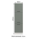 Ver imagem 2 de Paneleiro Madesa Agata 60 cm 3 Portas Branco/Cinza Cor:Branco/Cinza