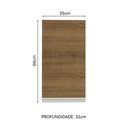 Ver imagem 3 de Armário de Cozinha Aéreo 35 cm 1 Porta Branco/Rustic Glamy Madesa