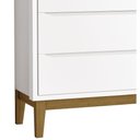 Ver imagem 3 de Cômoda Gaveteiro Classic New Branco Fosco com Madeira - Moveisaqui