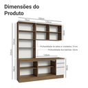 Ver imagem 7 de Armário de Cozinha Completa 190cm Glamy Madesa Rustic Branco