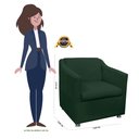 Ver imagem 3 de Poltrona Decorativa Tilla Suede Verde - Belliv Decor