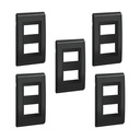 Ver imagem 1 de Kit C/5 Placa 4x2 2 Posições Weg Refinatto Style Preto Acetinado