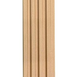 Painel Ripado Wpc Interno Wave Cor: Freijó Liso Kit 5 Un - 2,90m X 15cm, 0,43m² - 1