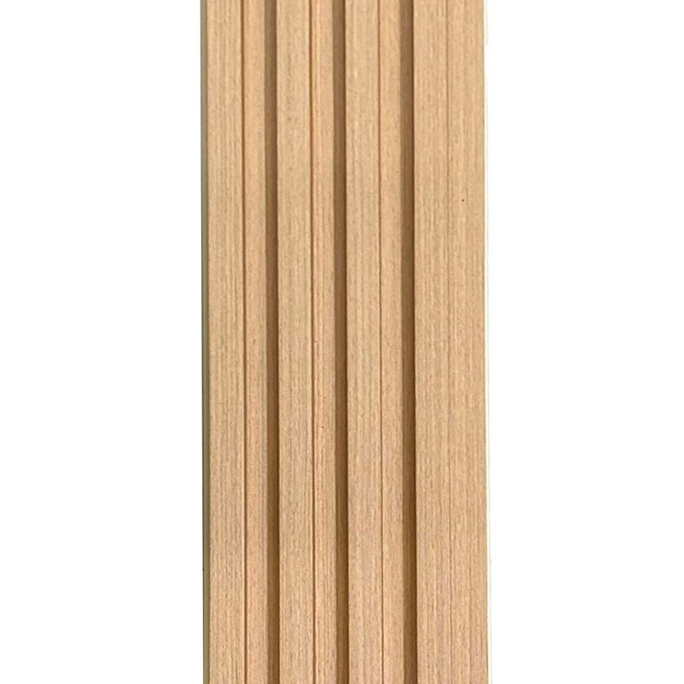 Painel Ripado Wpc Interno Wave Cor: Freijó Liso Kit 5 Un - 2,90m X 15cm, 0,43m²