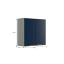 Ver imagem 3 de Armário Aéreo de Cozinha 70cm com 2 Portas Domus Espresso Móveis Cinza/Silver/Royal