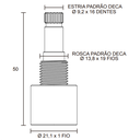 Ver imagem 2 de Conversor Celite para Deca Gaveta 1004G - 131102 - BLUKIT