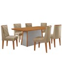 Ver imagem 2 de Mesa de Jantar Diane 180cm Tampo Mdf Laminado com 6 Cadeiras Isadora Moderna Mobília