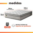 Ver imagem 3 de Colchão Casal Ortopédico D33 138x188x34cm Minotauro Hellen - Suporta até 120 kg por Pessoa