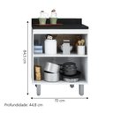 Ver imagem 2 de Balcão de Cozinha e Lavanderia com 2 Portas 0,70m Top Class Batrol
