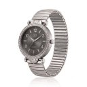 Ver imagem 1 de Relógio Feminino com Strass Cravejado Correa Metal + Caixa