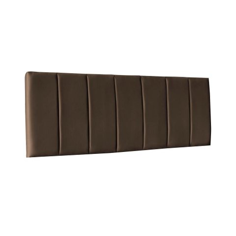 Cabeceira Painel Cama Box Casal 195 cm - Marrom Corino