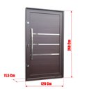 Ver imagem 4 de Porta Pivot.Alumínio Lamb.Evolution c/Pux.e.Elite Marrom Corten 240x120 Brimak