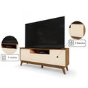 Ver imagem 2 de Rack para Tv com Portas Laterais e Detalhe Amadeirado