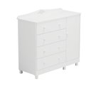 Ver imagem 3 de Cômoda Infantil Elô Peroba 100% MDF Branco 4 Gavetas 1 Porta