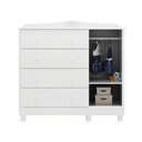 Ver imagem 3 de Cômoda Infantil Elô Peroba 100% Mdf Branco 4 Gavetas 1 Porta