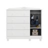 Cômoda Infantil Elô Peroba 100% Mdf Branco 4 Gavetas 1 Porta - 3
