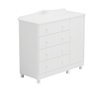 Cômoda Infantil Elô Peroba 100% Mdf Branco 4 Gavetas 1 Porta - 1