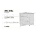 Ver imagem 4 de Cômoda Infantil Elô Peroba 100% MDF Branco 4 Gavetas 1 Porta
