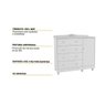 Cômoda Infantil Elô Peroba 100% Mdf Branco 4 Gavetas 1 Porta - 2
